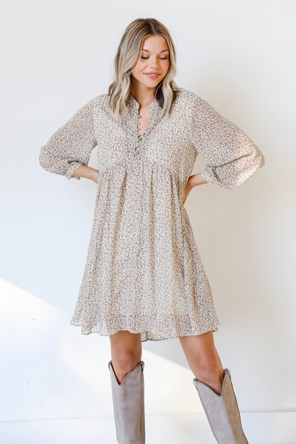 Floral Babydoll Mini Dress