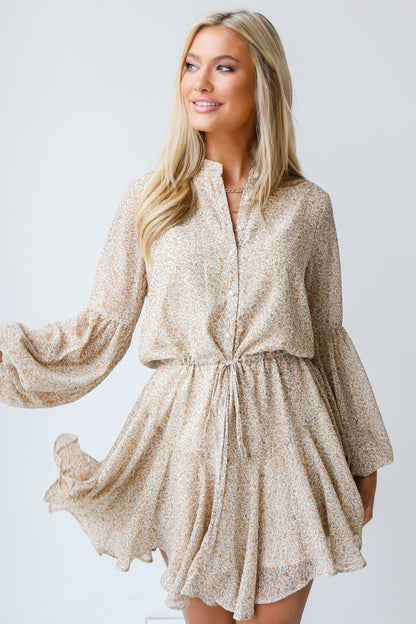 Floral Mini Dress on model