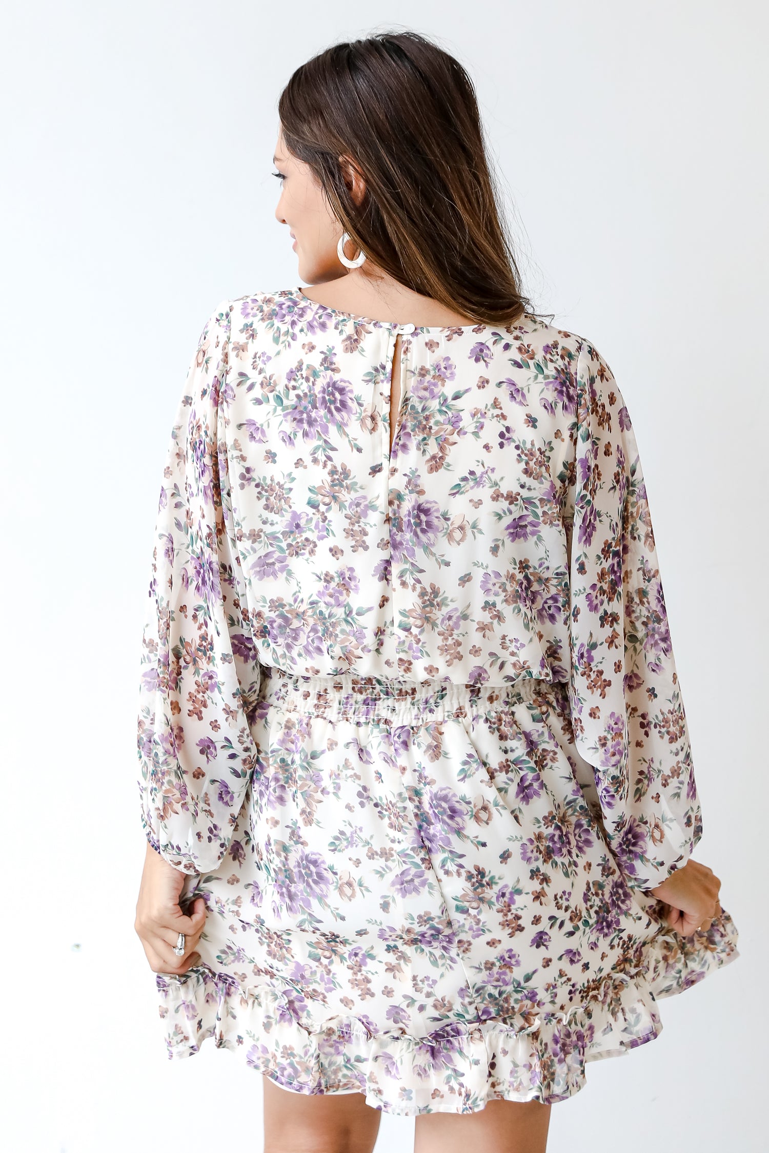 Floral Mini Dress back view
