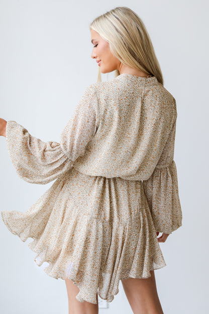 Floral Mini Dress back view