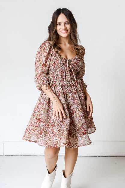 Floral Mini Dress front view