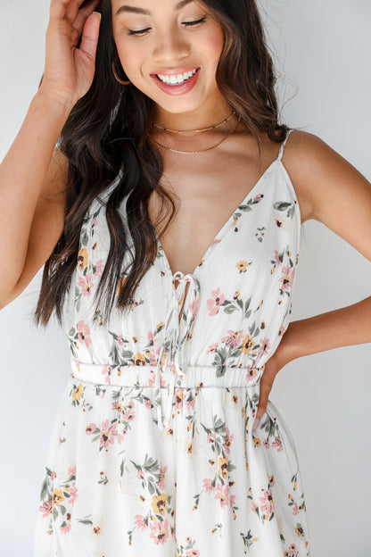 Floral Romper on model