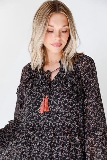Floral Maxi Dress close up
