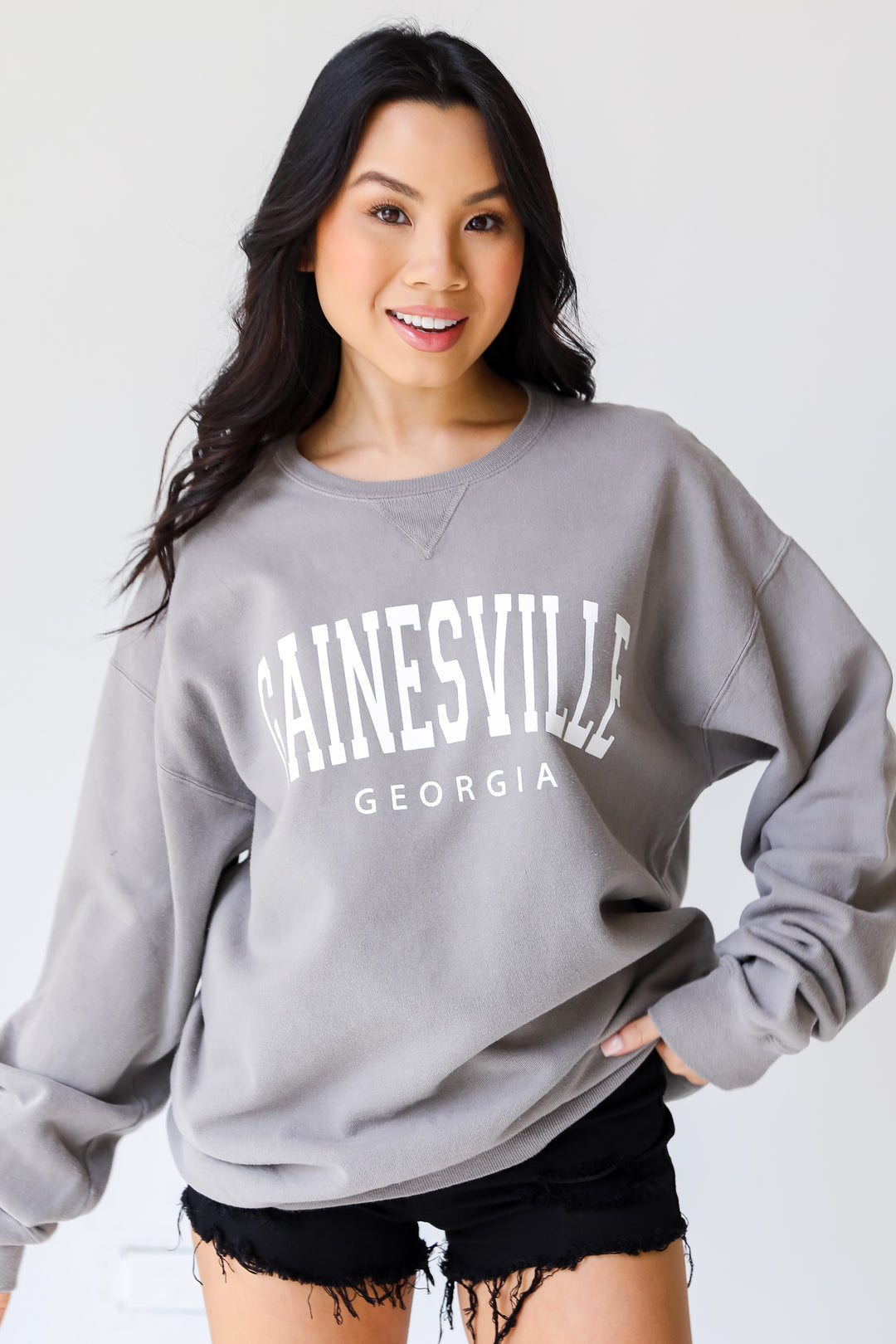 Grey Gainesville Georgia Pullover. Graphic Sweatshirt. Gainesville Georgia Sweatshirt