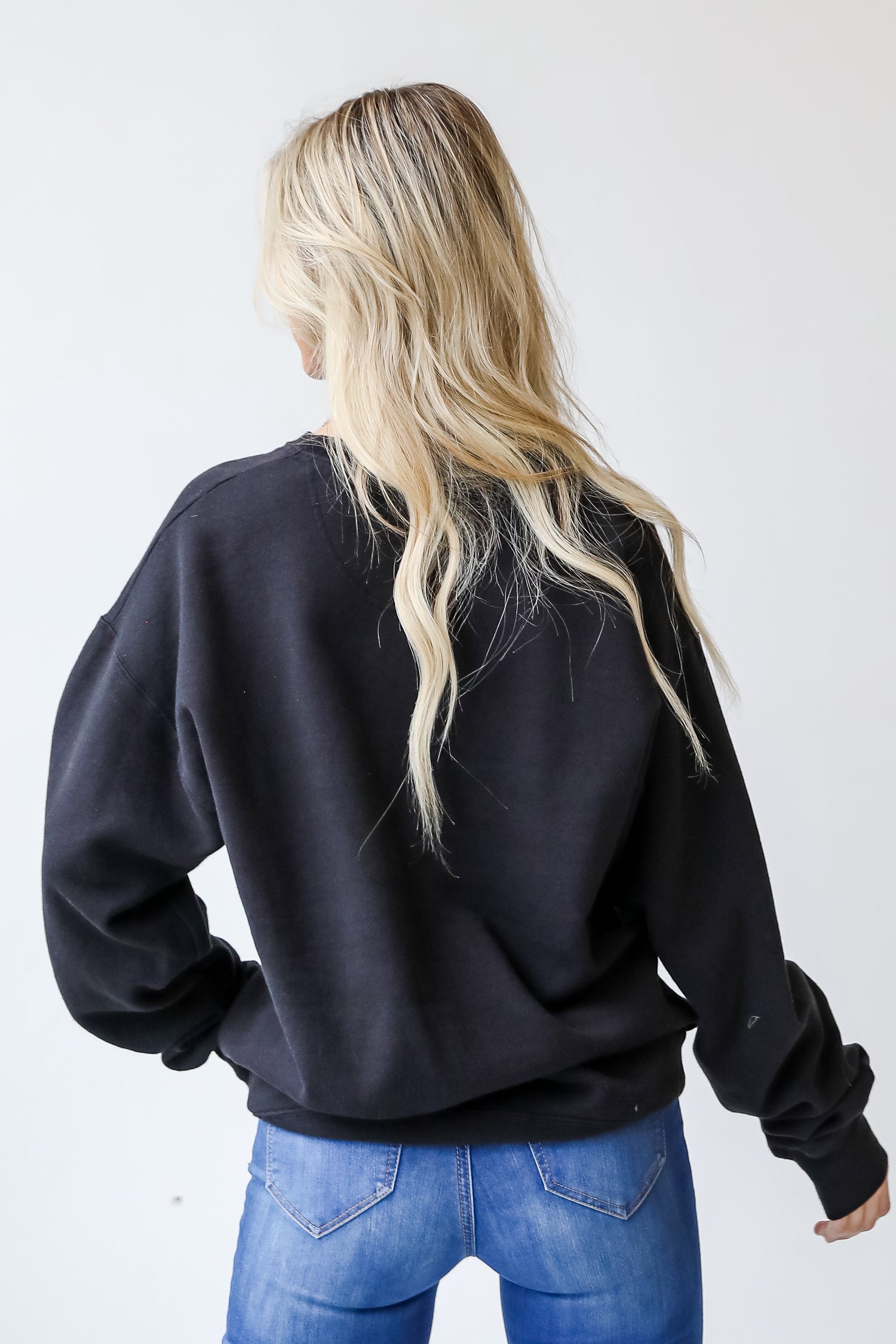 Black Georgia Pullover back view