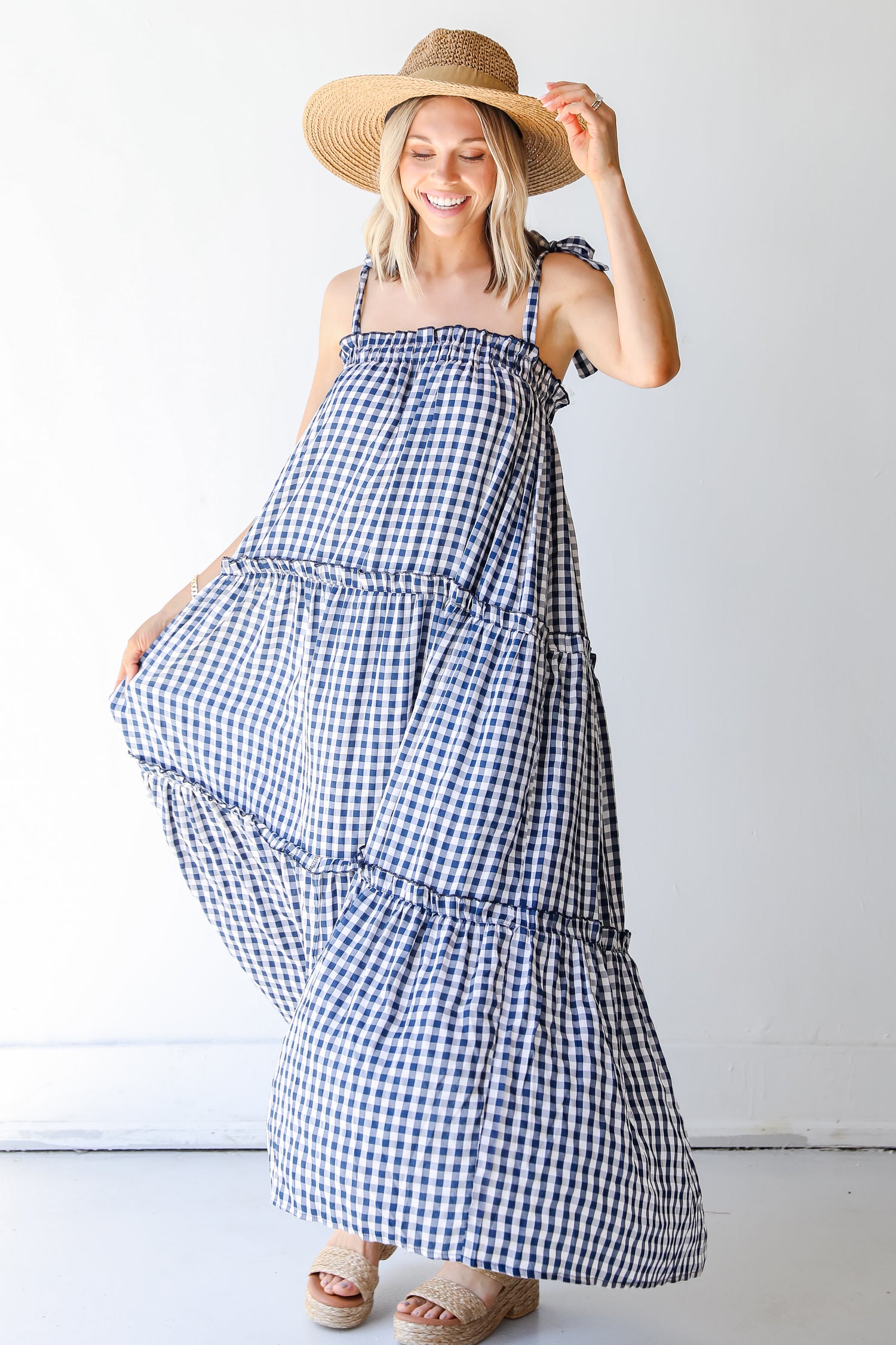 FINAL SALE - Perfect Dream Gingham Maxi Dress