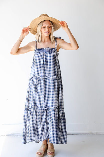 FINAL SALE - Perfect Dream Gingham Maxi Dress