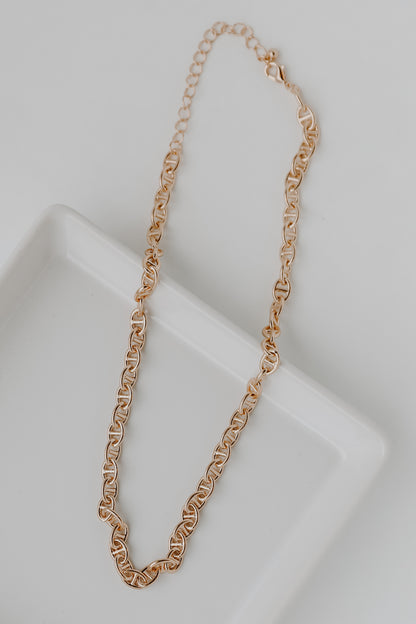Gold Chain Necklace flat lay