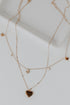 Gold Butterfly + Heart Layered Necklace from dress up