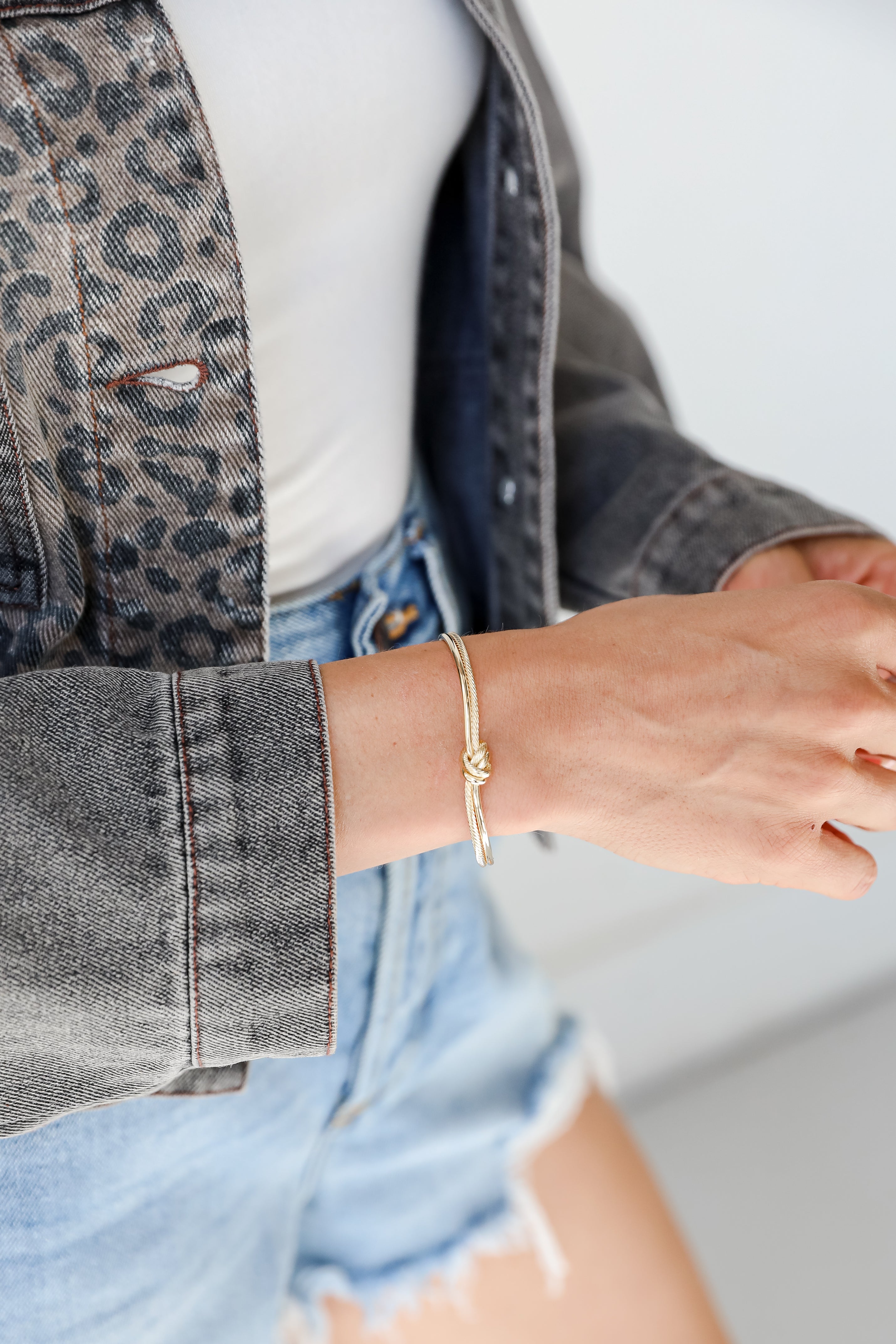 Gold Knot Cuff Bracelet