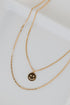 Gold Smiley Face Layered Necklace from dress up