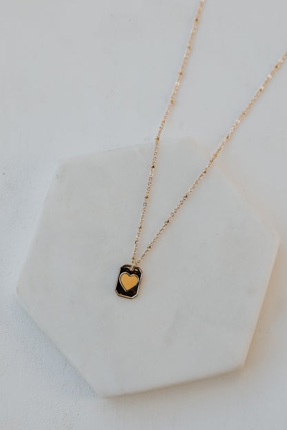 Gold Heart Pendant Necklace from dress up