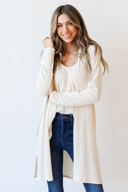 Ribbed Cardigan