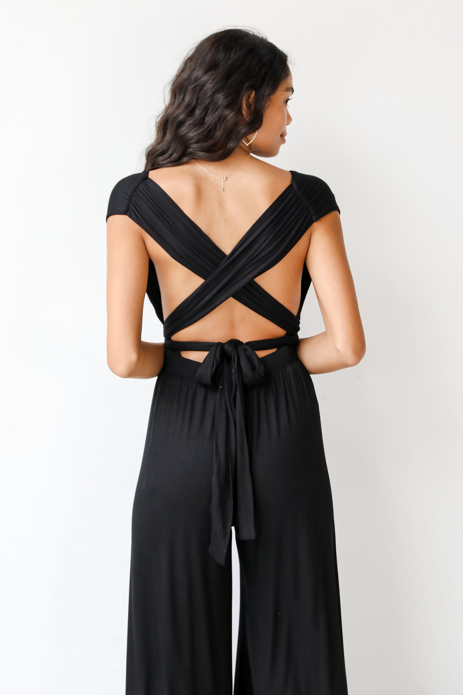 black Jumpsuit back view