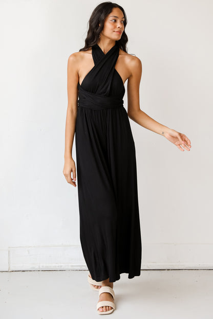black Jumpsuit on dress up model