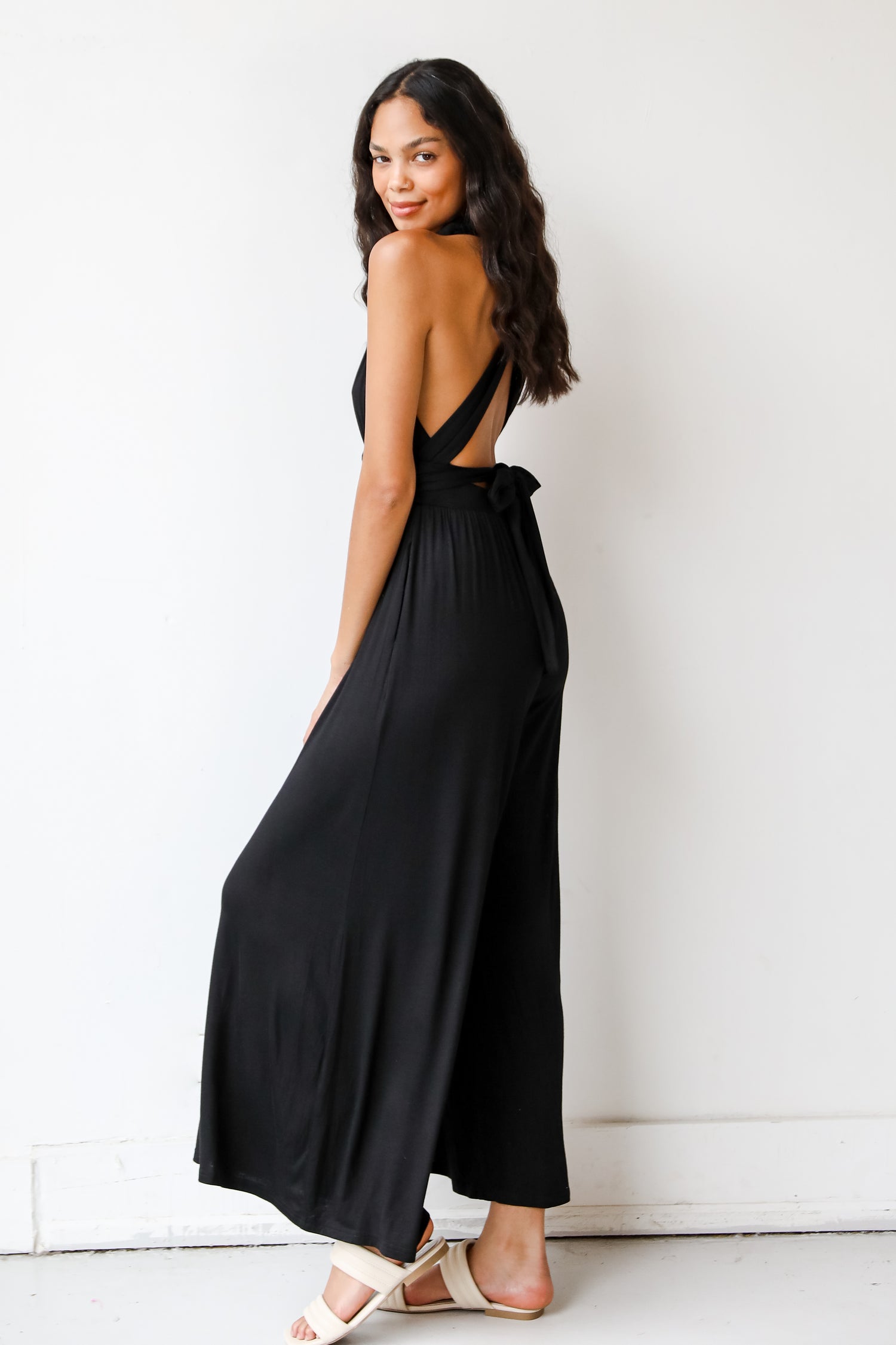 black Jumpsuit side view
