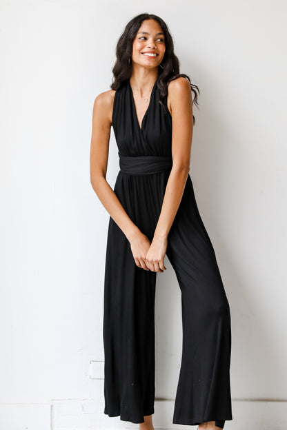 black Jumpsuit on model