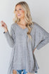 Brushed Knit Top in heather grey