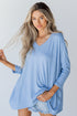 Brushed Knit Top in light blue