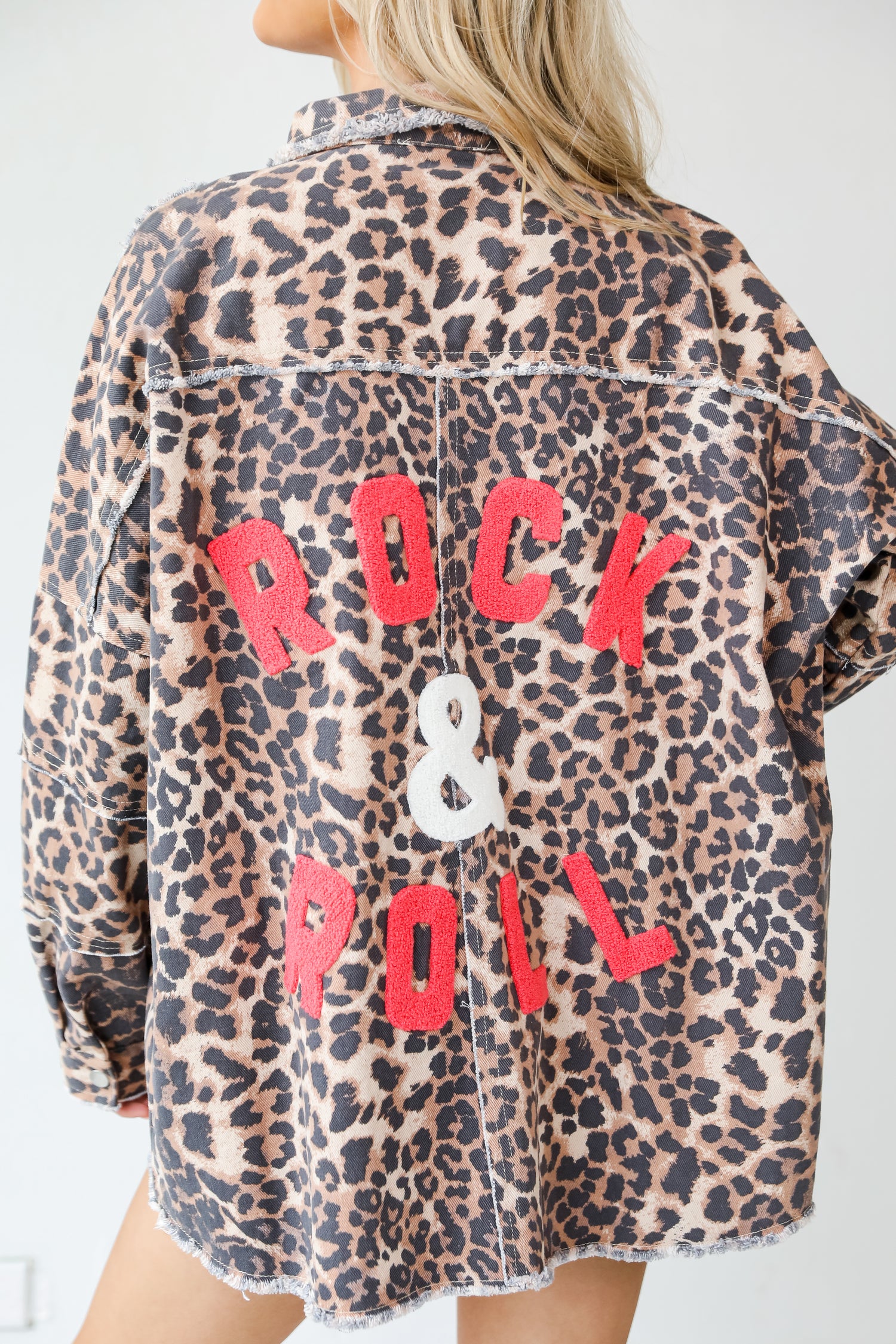 Rock &amp; Roll Leopard Denim Jacket