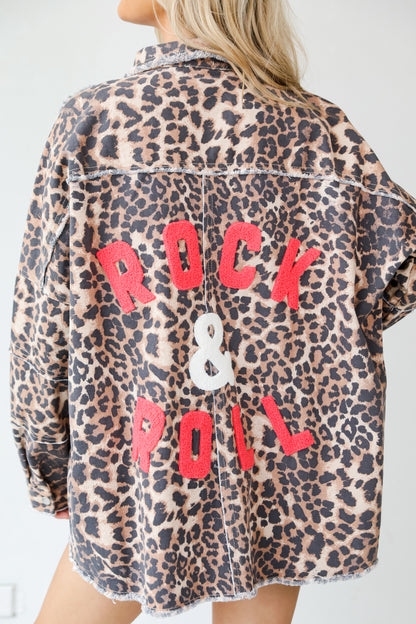 Rock &amp; Roll Leopard Denim Jacket