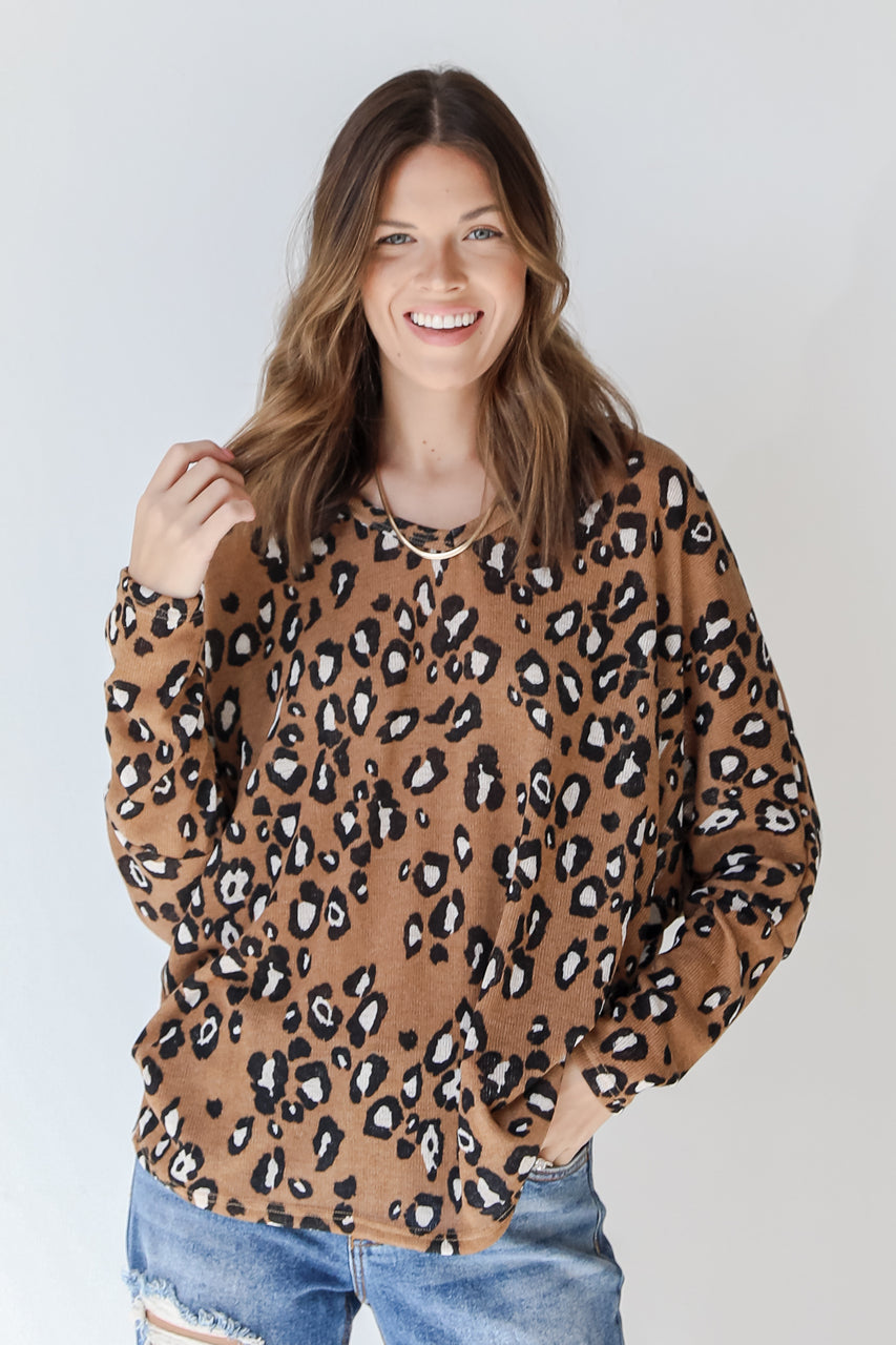In The Wild Leopard Knit Top