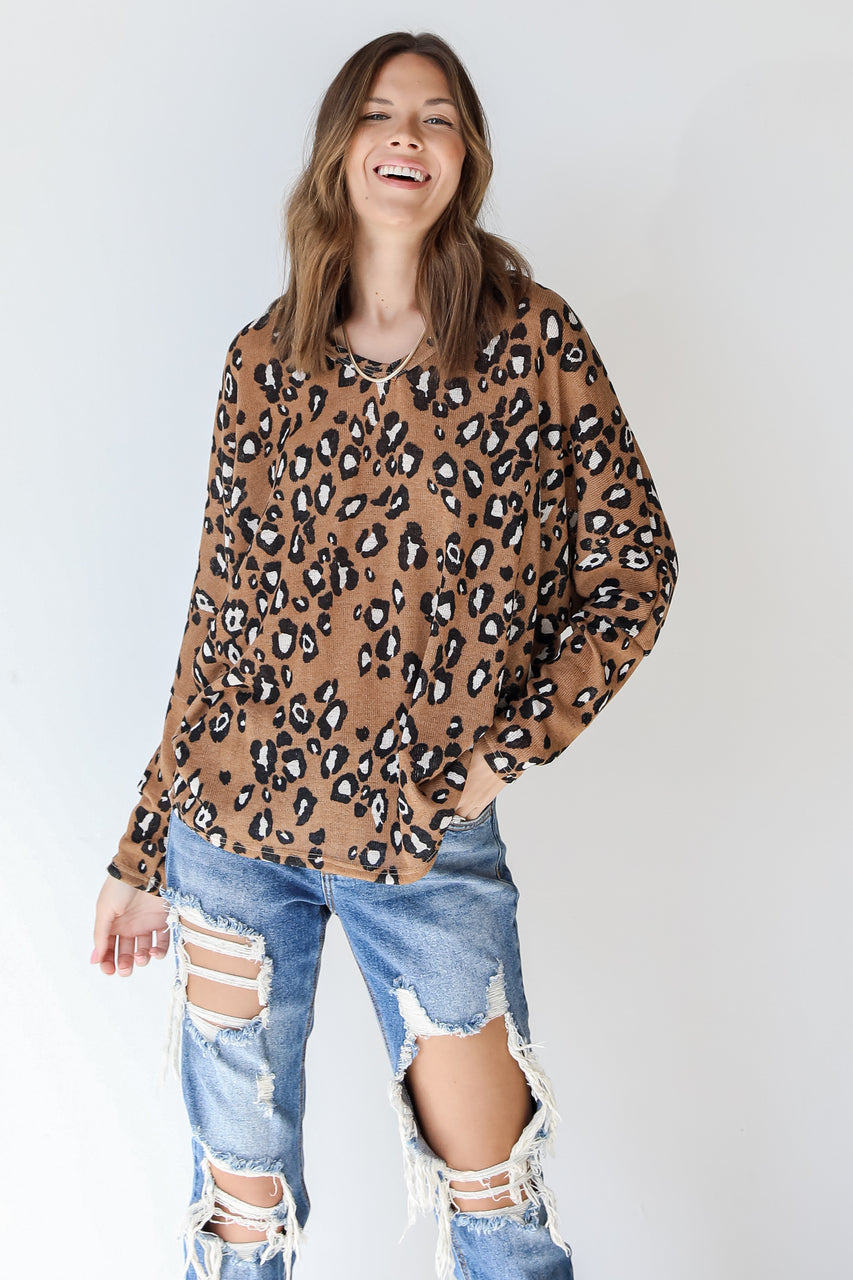 In The Wild Leopard Knit Top