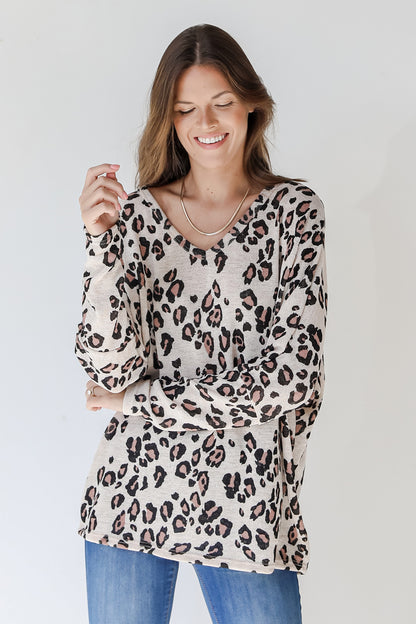 In The Wild Leopard Knit Top