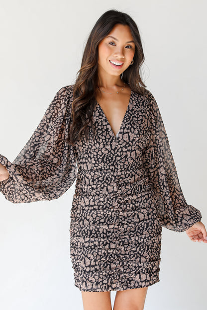 leopard party dress