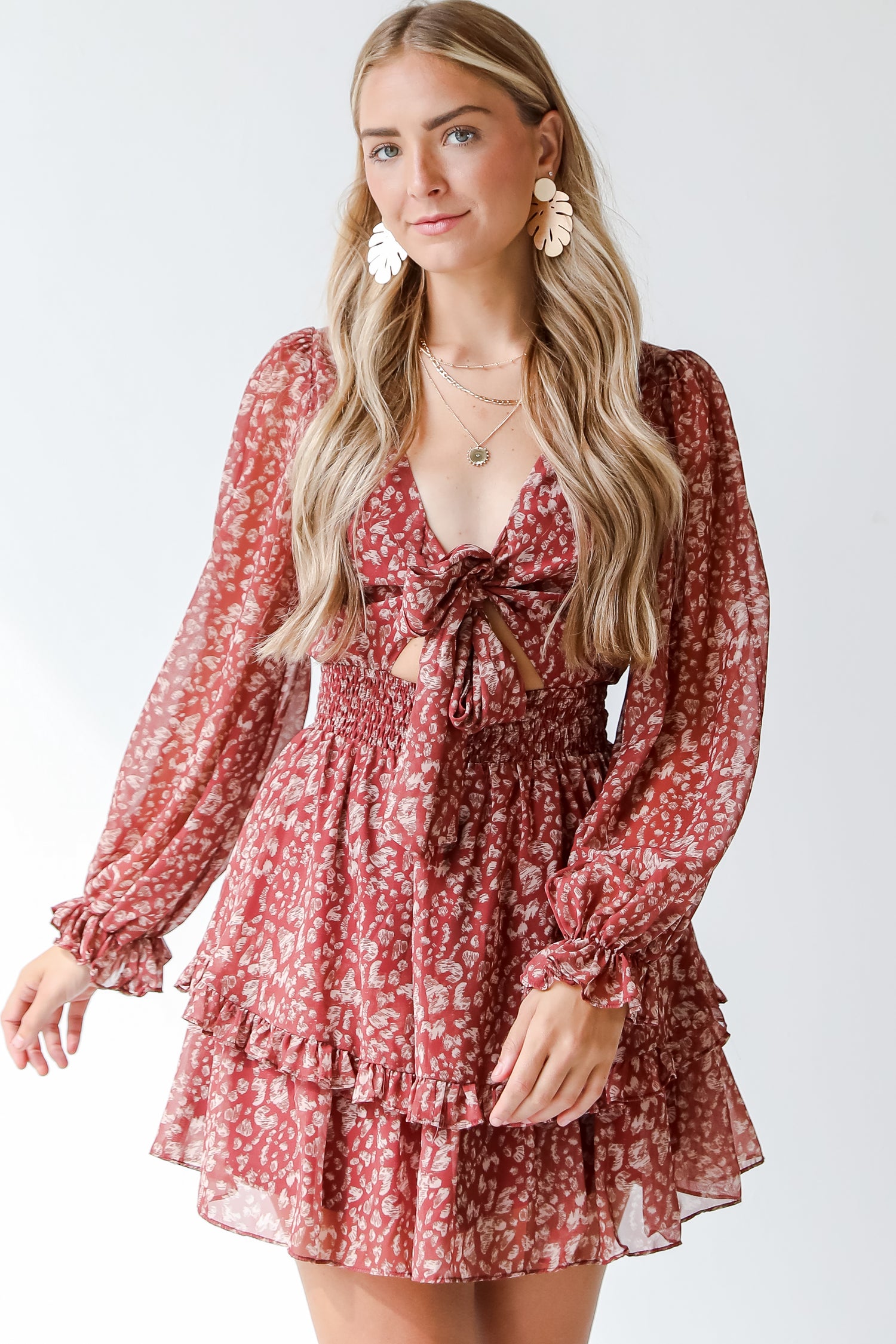 brown leopard dress