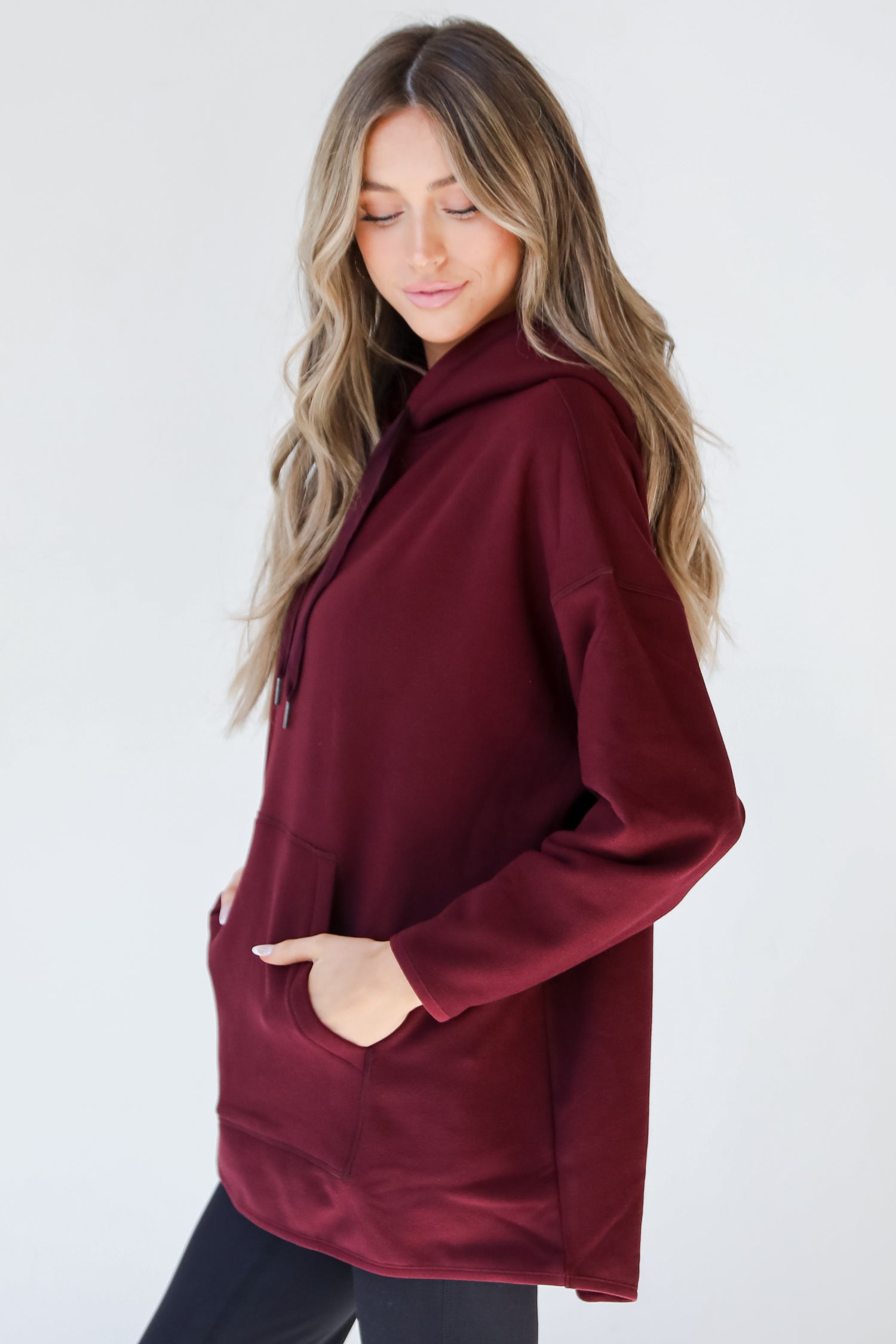 Fleece Hoodie side view