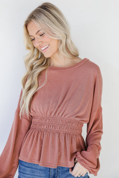 Smocked Blouse front view