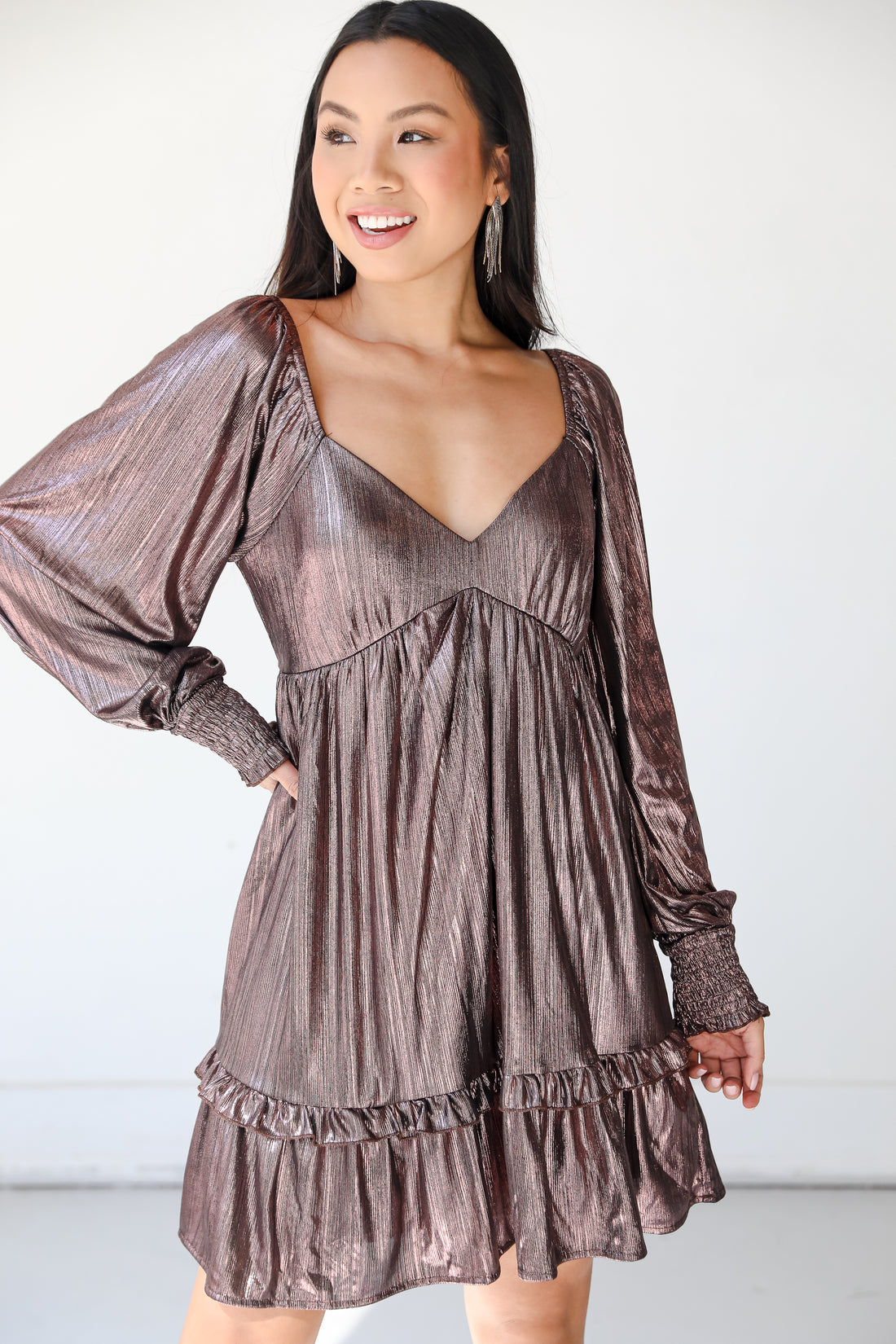 Metallic Mini Dress