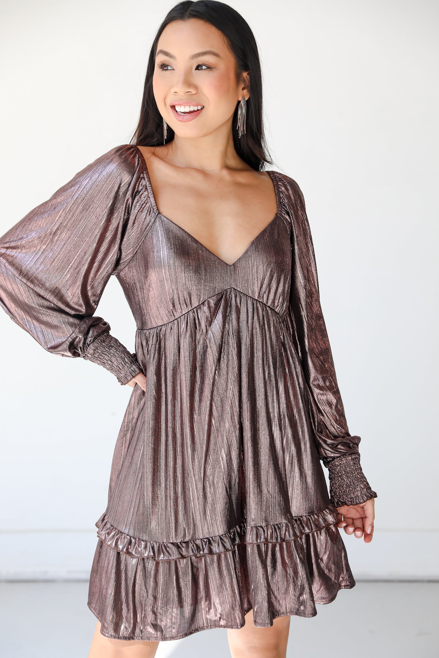 Metallic Mini Dress