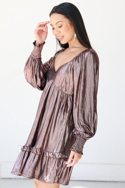 Metallic Mini Dress side view