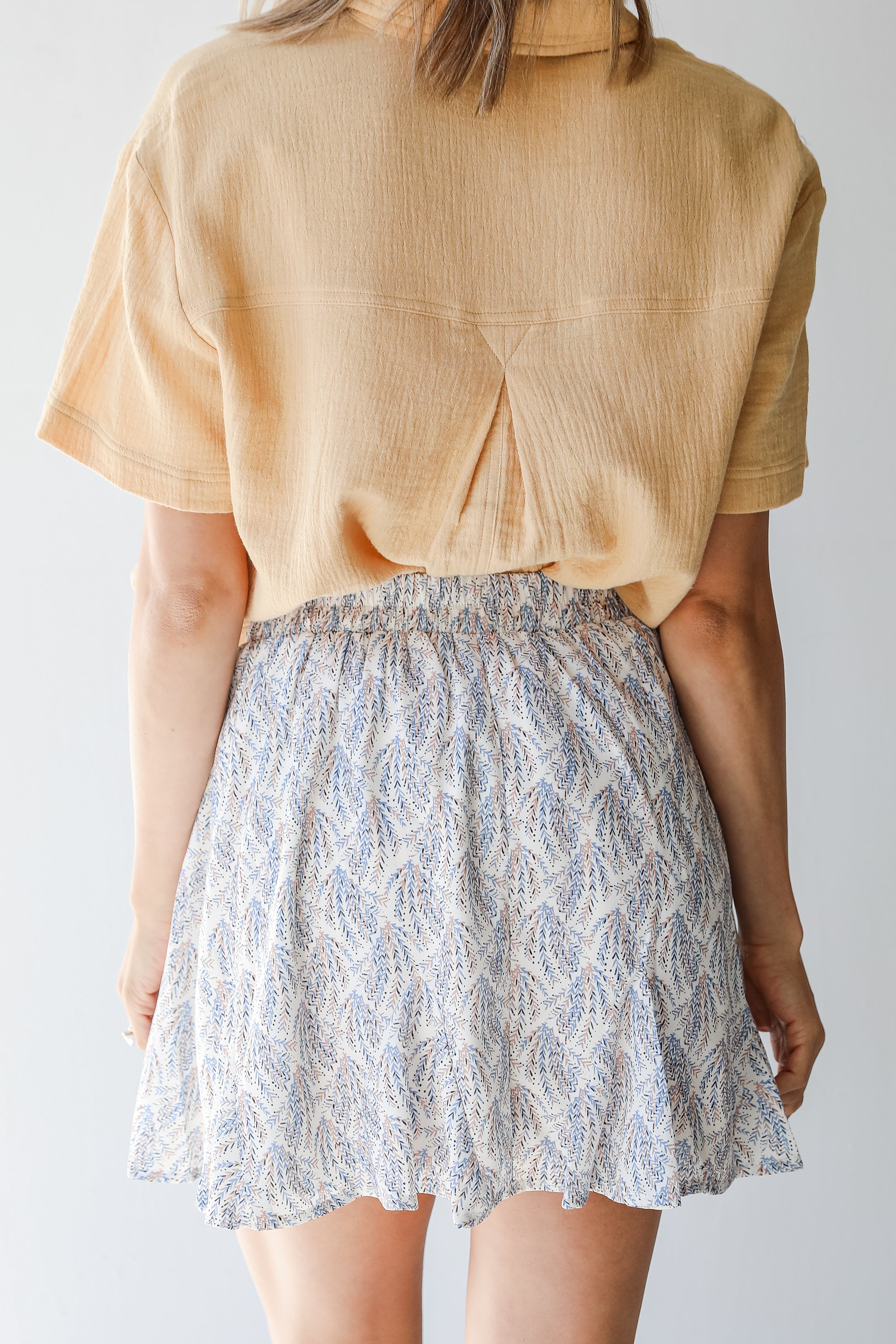 Mini Skirt in ivory back view