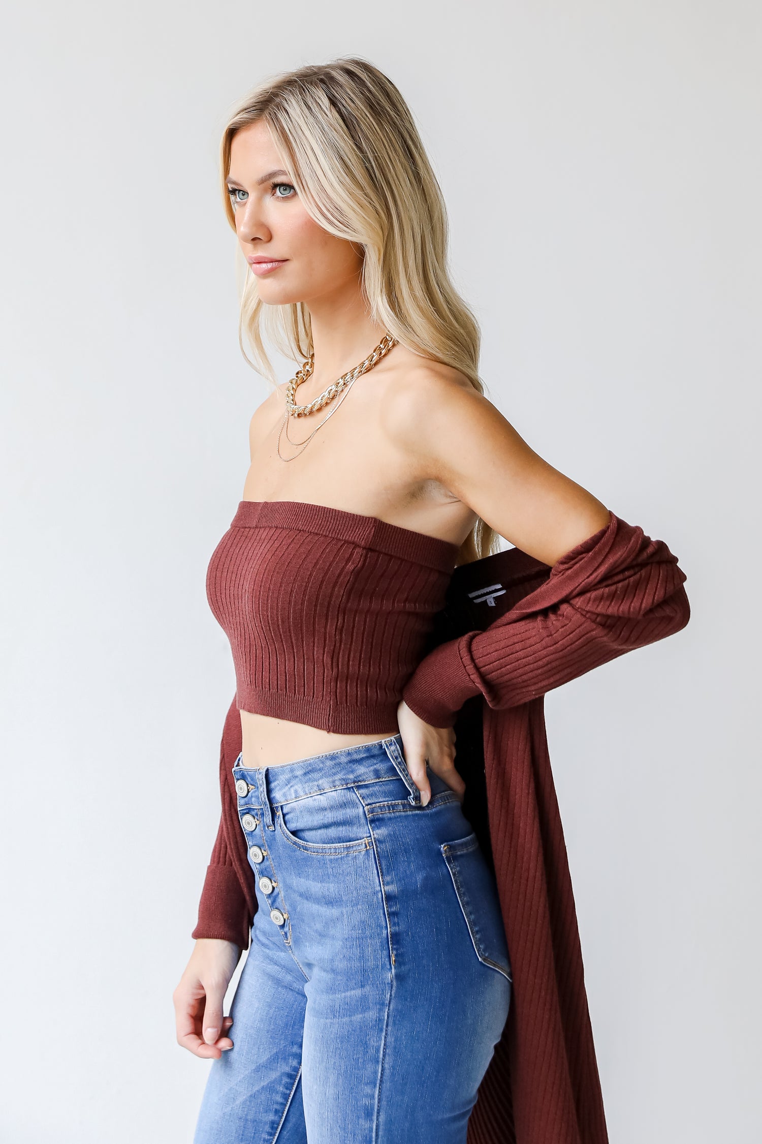 Knit Tube Top side view