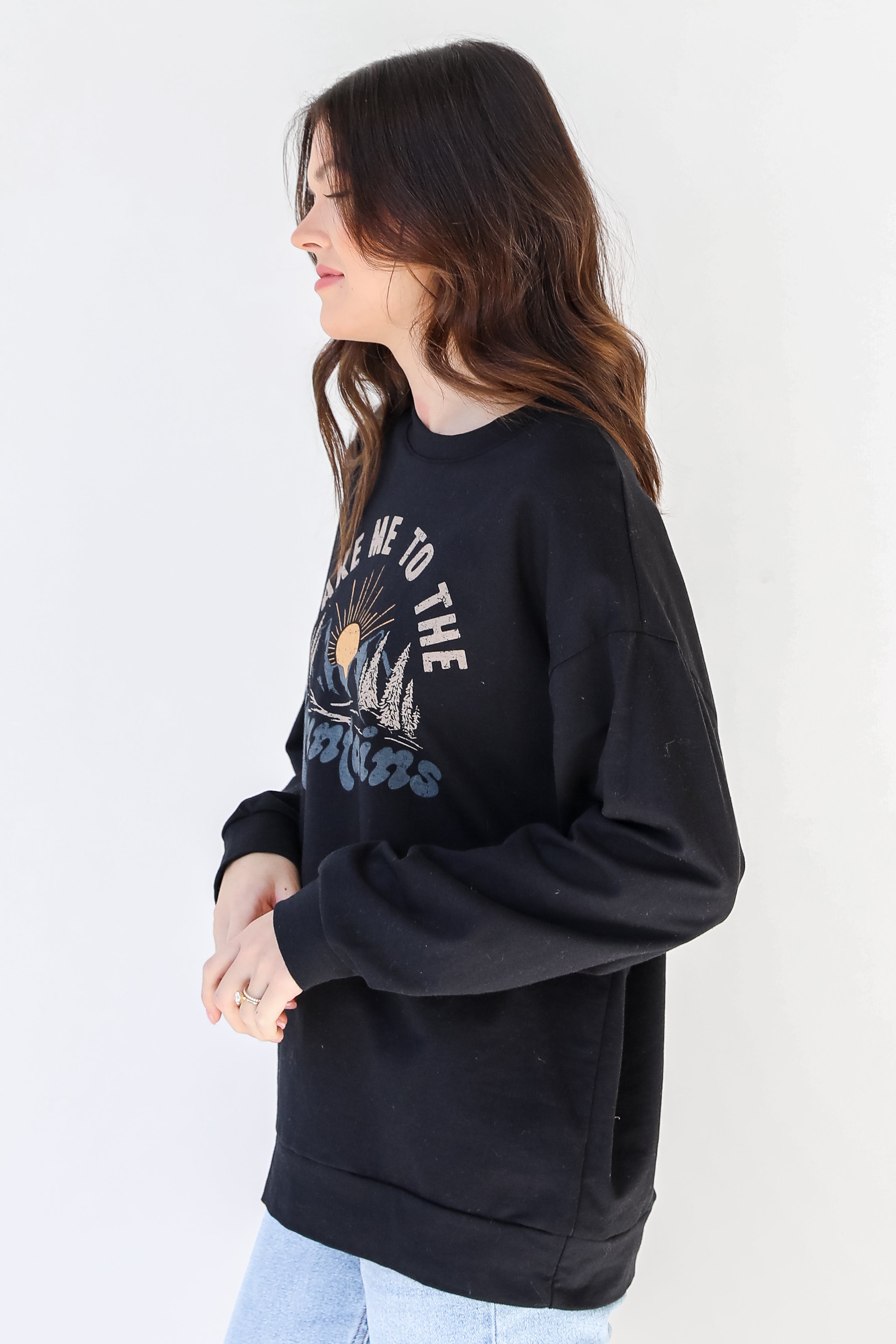 Take Me To The Mountains Pullover side view