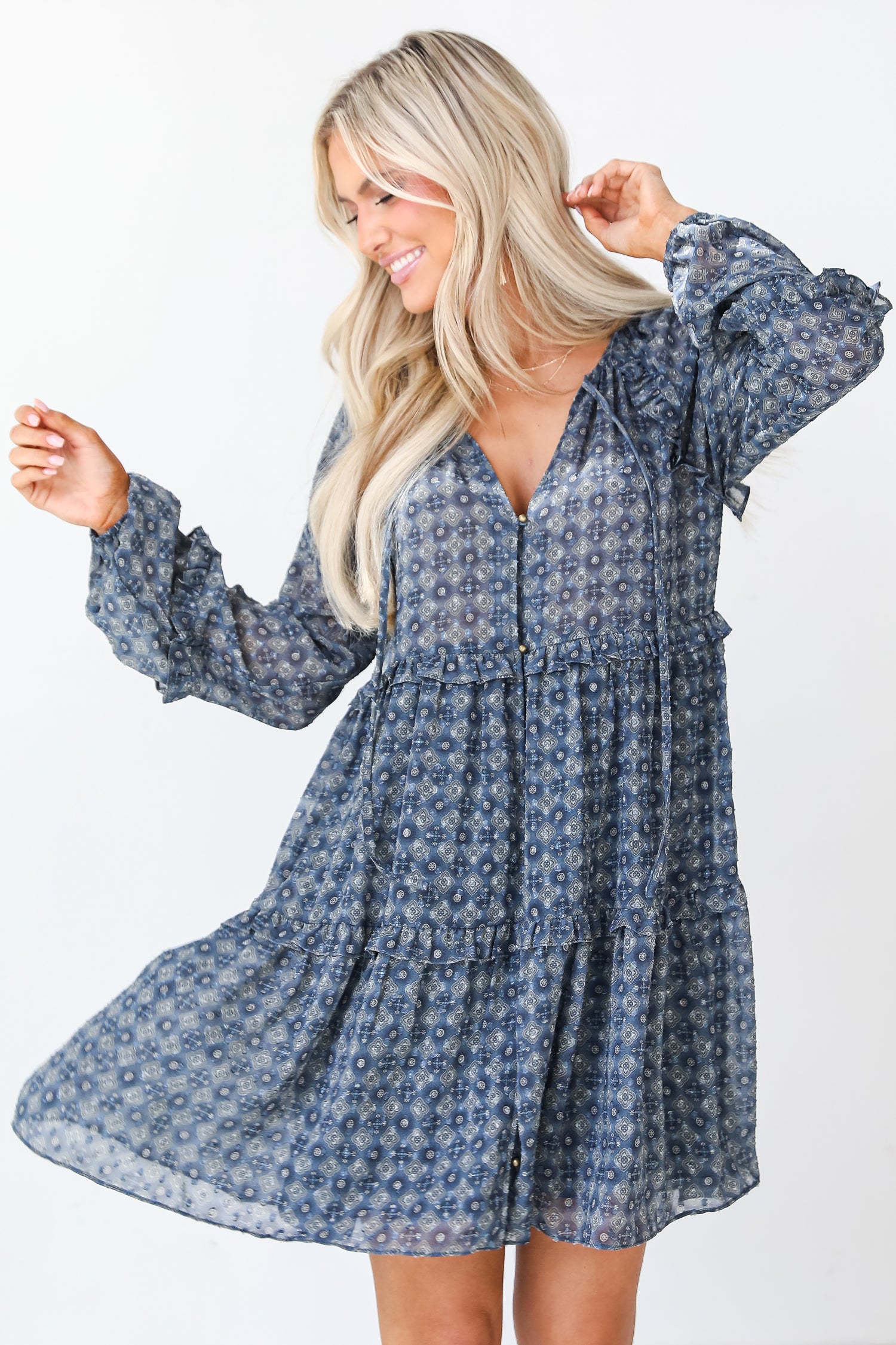 Tiered Mini Dress