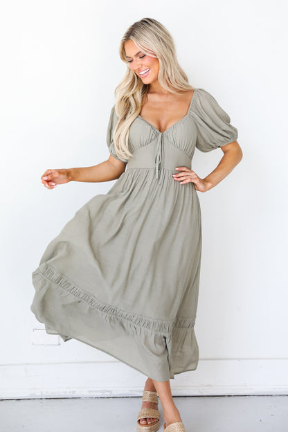 boho Midi Dress front view