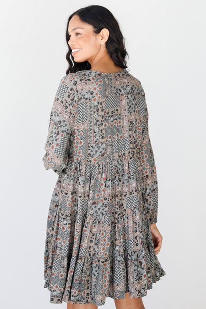 Paisley Mini Dress back view