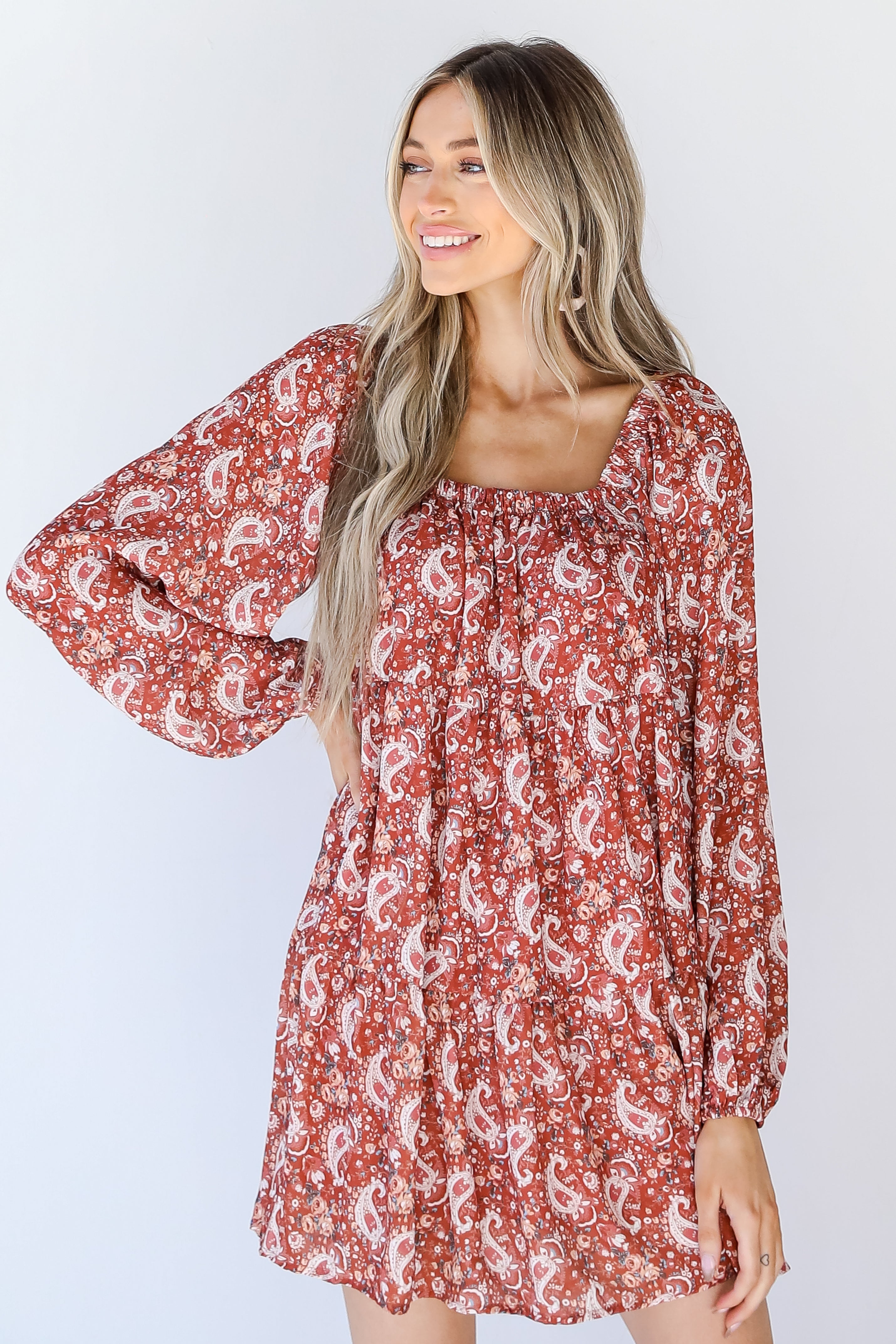 Floral Paisley Dress front view