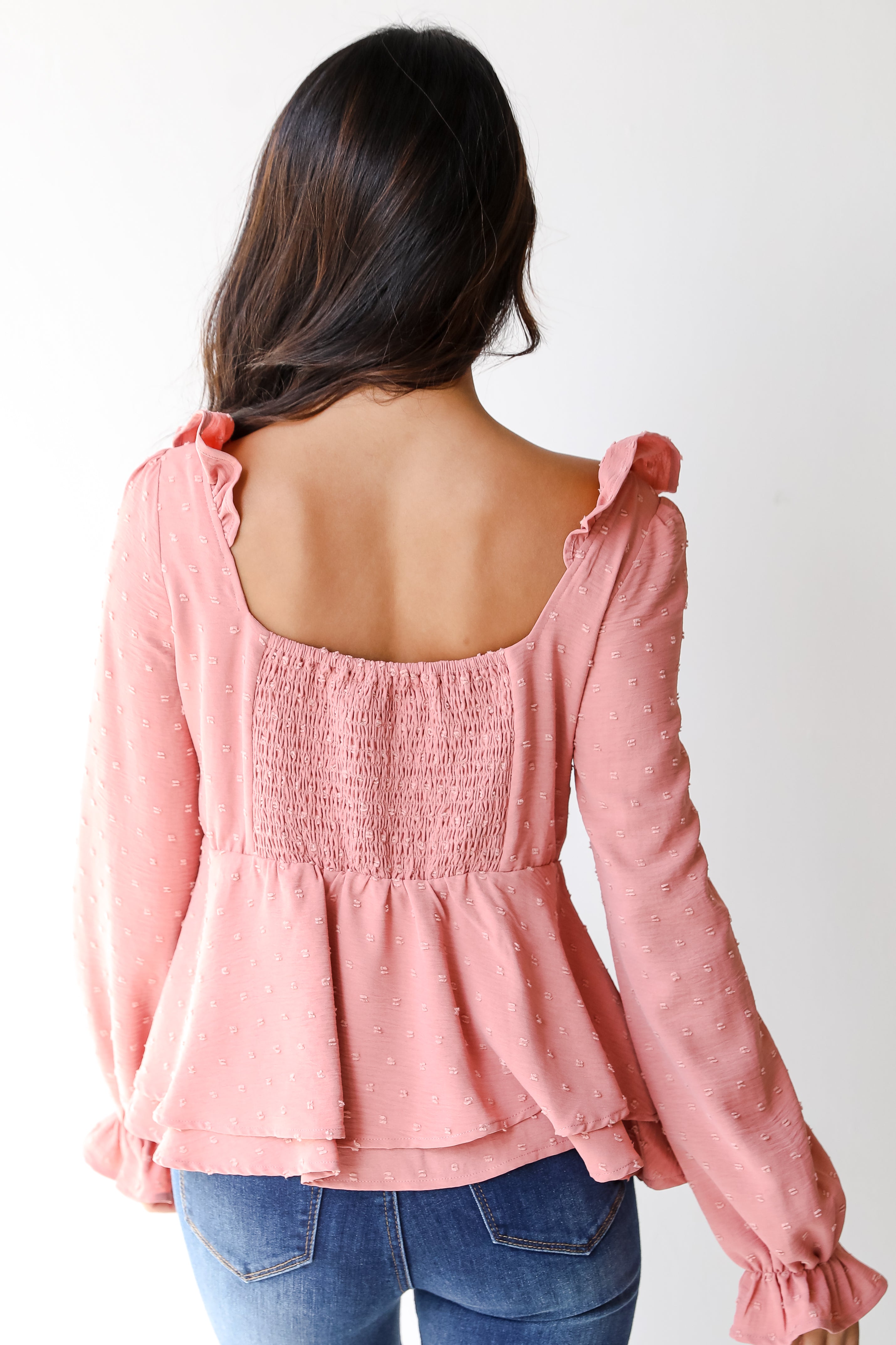 Swiss Dot Blouse back view