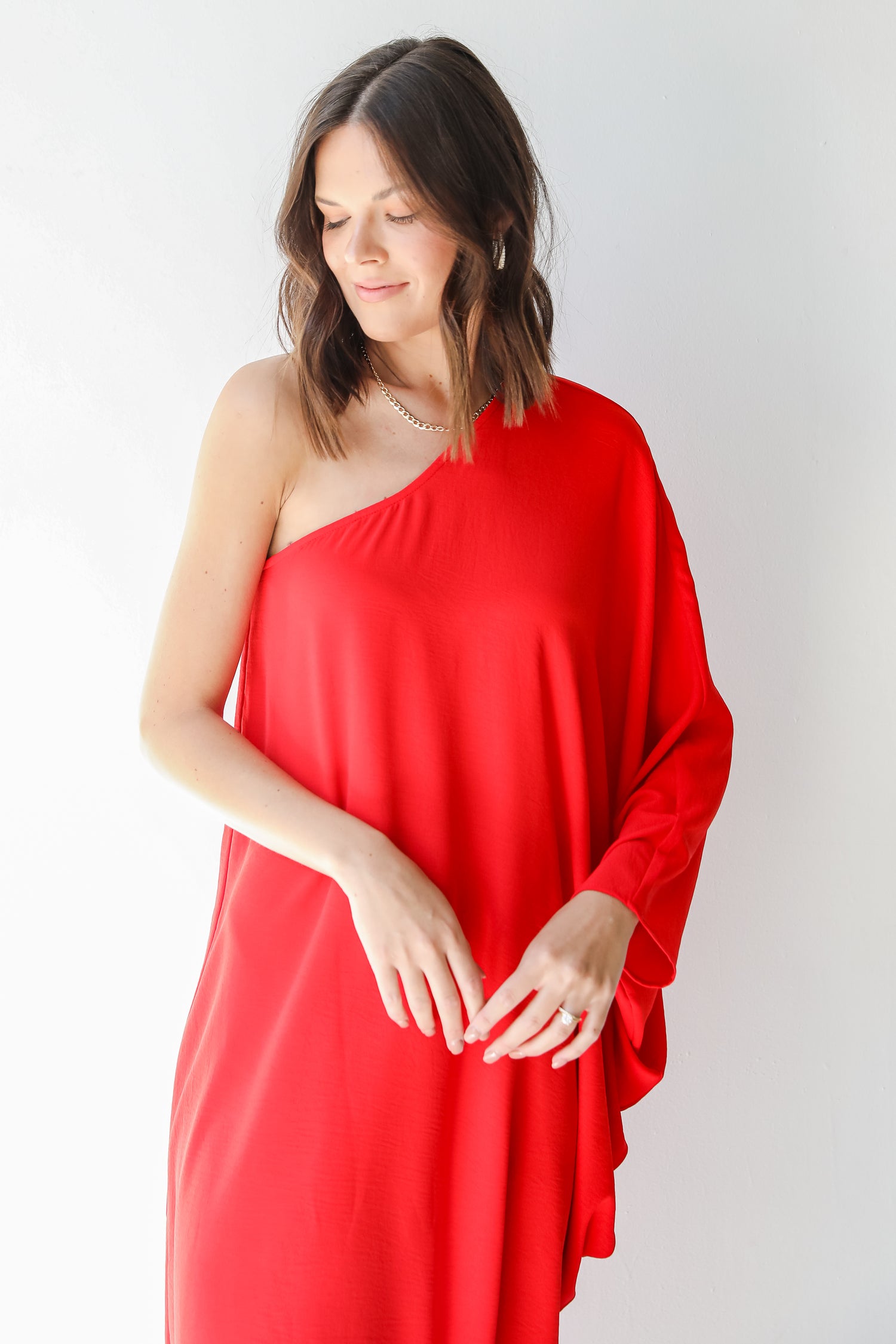 Asymmetrical Maxi Dress close up