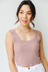 Cropped Sweater Tank in mocha