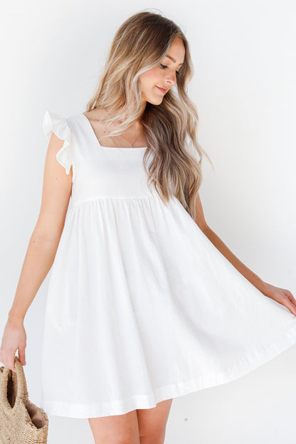 Babydoll Dress in white
