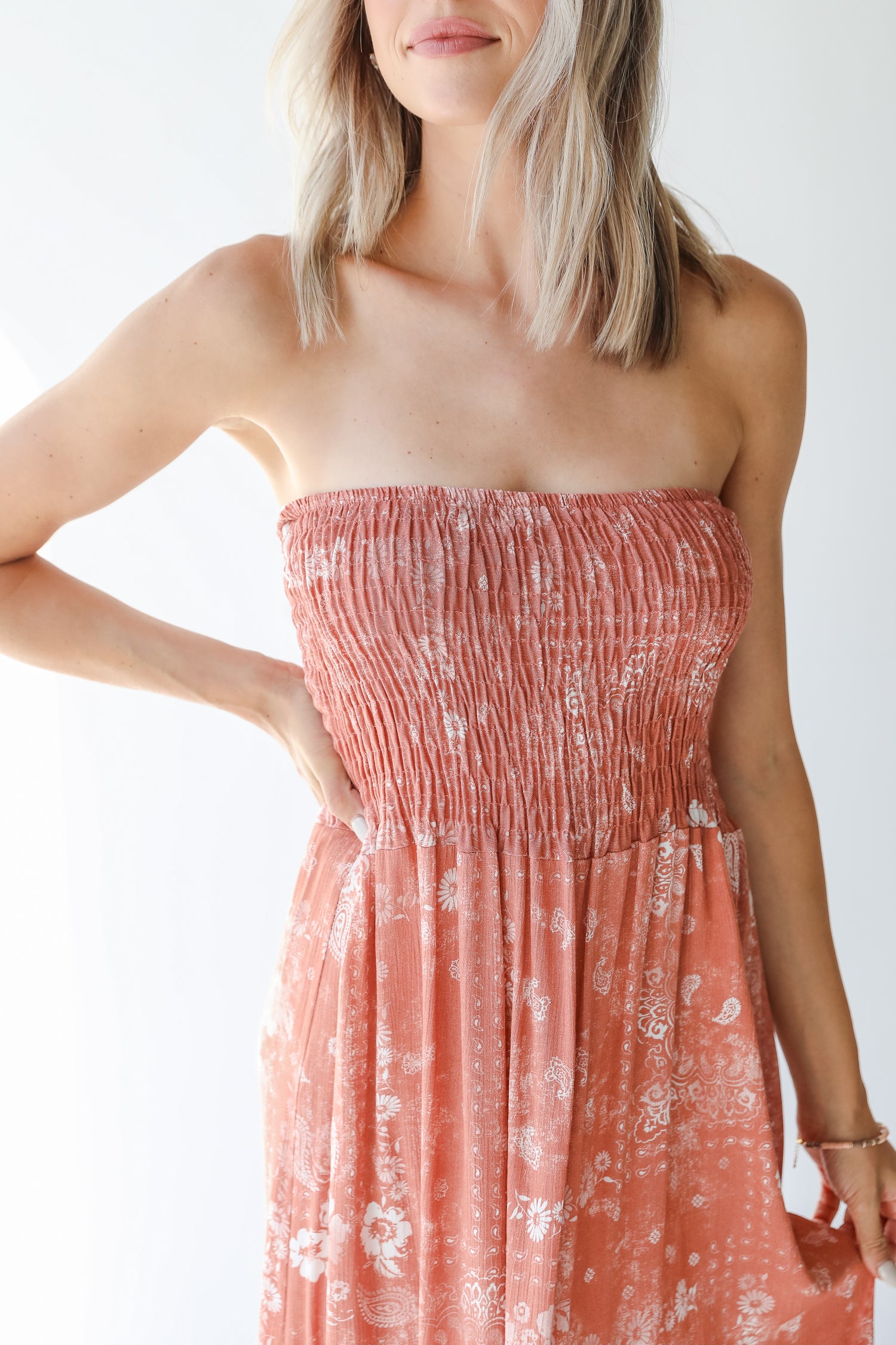 Strapless Maxi Dress close up