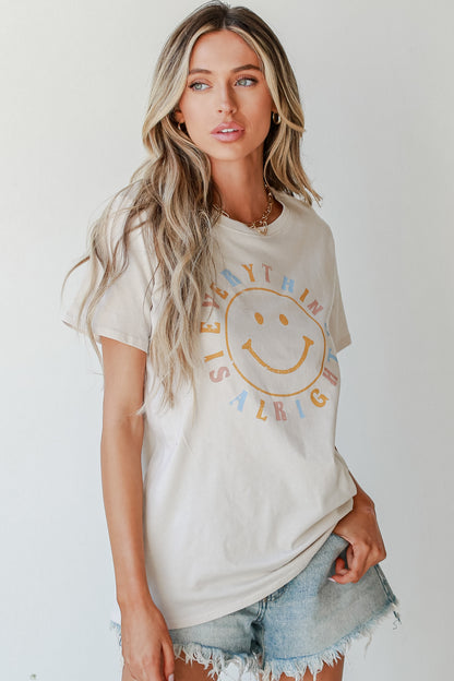 Everything Is Alright Graphic Tee on model