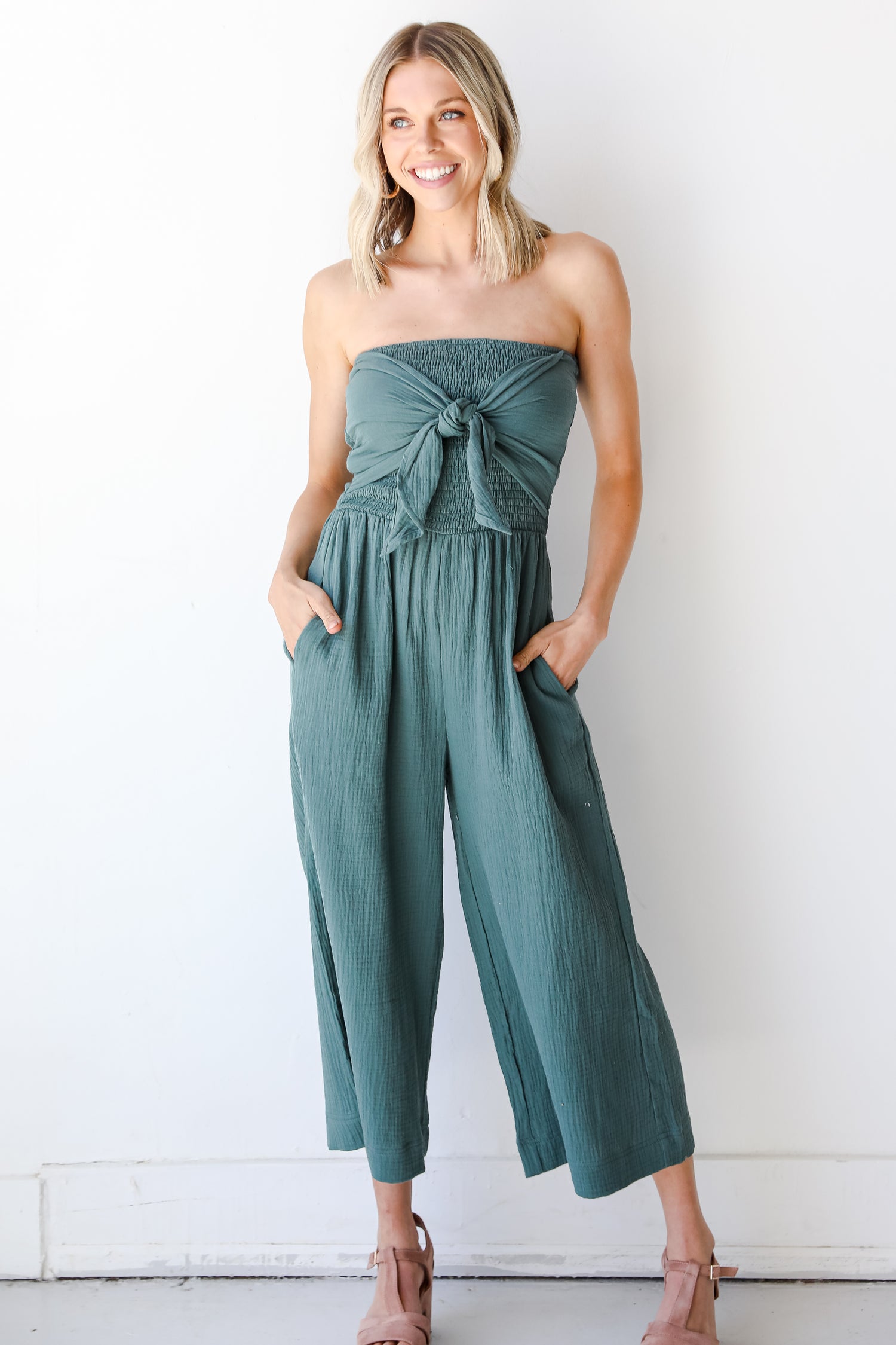 Strapless Jumpsuit front view