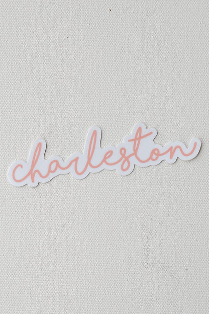 Small Charleston Script Sticker in blush